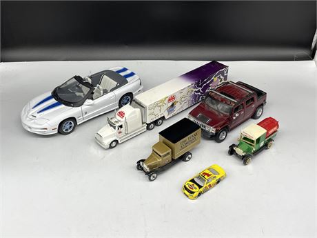 6PC DIECAST CARS / TRUCKS - 1:18 SCALE 1:27 SCALE - ECT