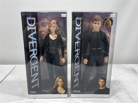 (2) 2013 DIVERGENT BARBIES IN BOX (13” tall)