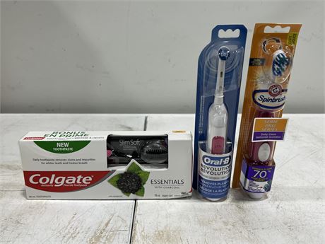 (NEW) TOOTHBRUSHES - ORAL B, ARM & HAMMER, ETC