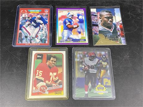 5 NFL ROOKIE CARDS