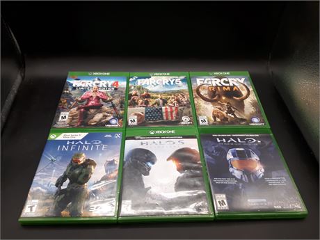 COLLECTION OF HALO & FARCRY GAMES - VERY GOOD CONDITION - XBOX