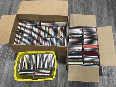 3 BOXES OF MISC TITLE CDS