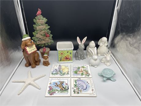 MISC HOME DECOR LOT - SOME WINNIE THE POOH