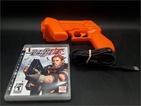 TIME CRISIS 4 WITH GUN - VERY GOOD CONDITION (NO SENSORS) - PS3