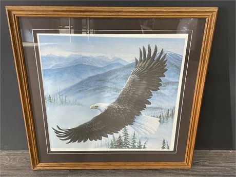 ROBERT FISHER 1983 EAGLE PRINT SIGNED & NUMBERED (25”X25”)