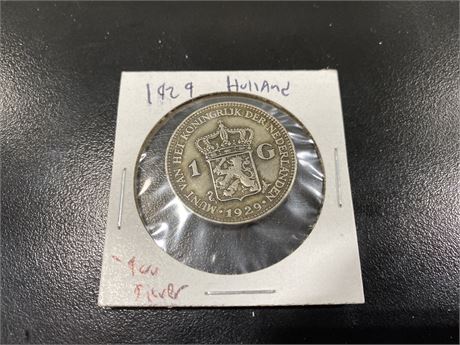1929 HOLLAND SILVER COIN