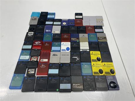 PS1/PS2/GAMECUBE  MEMORY CARDS