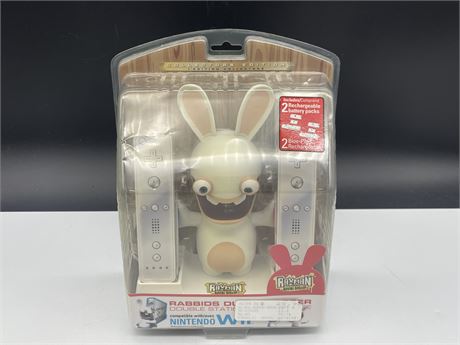 NEW RAYMAN RAVING RABBIDS DUAL CHARGING WII ACCESSORY