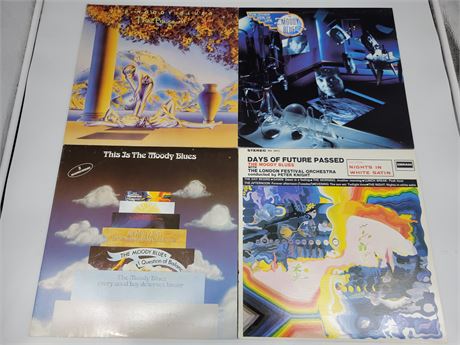 4 MOODY BLUE RECORDS (good condition)