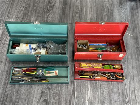 2 TOOL BOXES W/CONTENTS