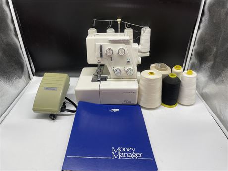 JANOME MY LOCK 234D SERGER TESTED & SERVICED WITH ACCESSORIES