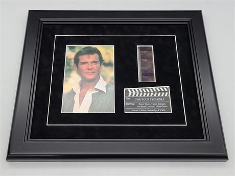 007 JAMES BOND "FOR YOUR EYES ONLY" LIMITED EDITION FILMSTRIP DISPLAY