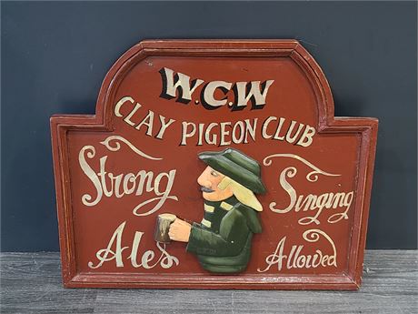 W.C.W CLAY PIGEON CLUB SIGN (24"x20")