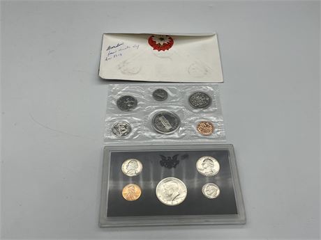 1971 AMERICAN COINS SET / 1973 CANADIAN COIN SET