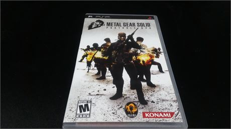 EXCELLENT CONDITION - CIB - METAL GEAR SOLID PORTABLE OPS (PSP)