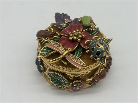 Blu Rivers Comic Urban Auctions - JOAN RIVERS SIGNED ENAMEL FLOWER + INSECT ENCRUSTED ...
