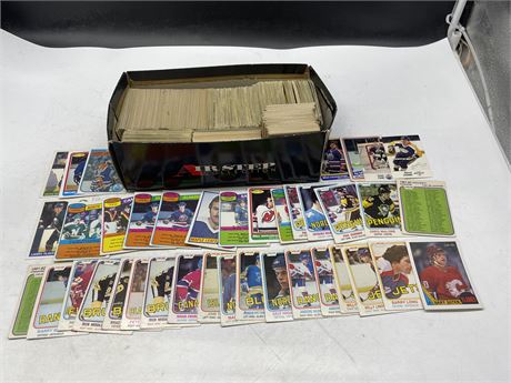 BOX OF ASSORTED 1980’S HOCKEY CARDS