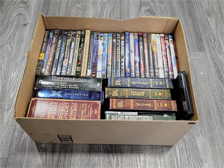 BOX OF DVD MOVIE & SETS
