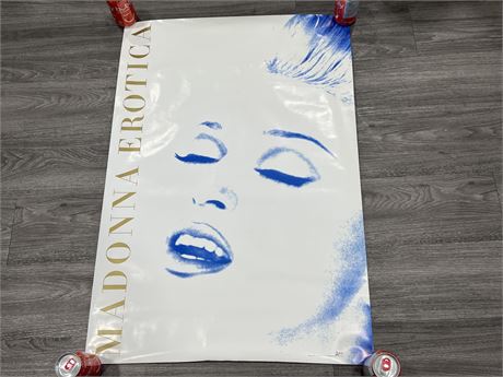 1992 SIRE RECORDS COMPANY MADONNA EROTICA PROMOTIONAL POSTER - 26”x37”
