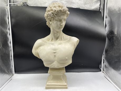 LARGE WELL DONE RESIN DAVID STATUE 23”