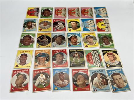 (30) 1959 TOPPS MLB CARDS