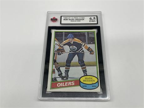 KSA GRADED 6.5 1980/81 ROOKIE MARK MESSIER O-PEE-CHEE NHL CARD
