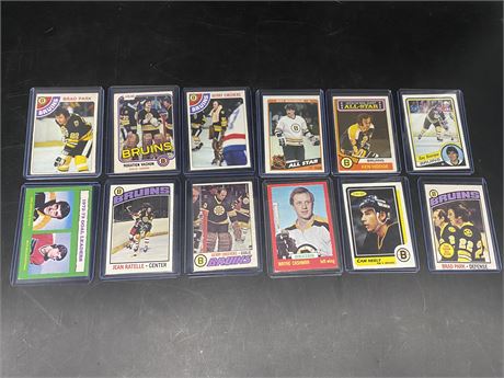 (12) 1970/80s BRUINS CARDS