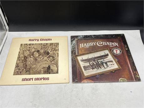 2 HARRY CHAPIN RECORDS - VG+