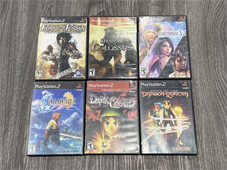 6 PS2 GAMES - GOOD CONDITION