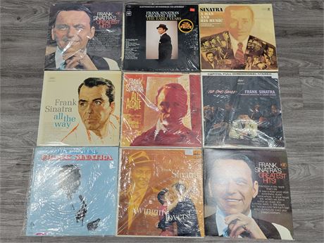 9 SINATRA (4 excellent condition - 5 slightly scratched)