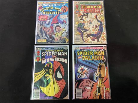 4 MARVEL TEAM UP SPIDER-MAN COMICS