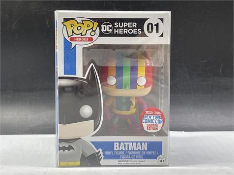 DC SUPER HEROES BATMAN FUNKO POP 2016 NEW YORK COMIC CON LIMITED EDITION