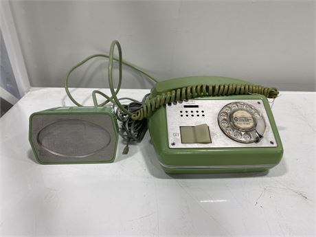 VINTAGE GREEN ROTARY SPEAKER PHONE