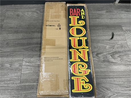 8 NEW IN BOX BAR + LOUNGE SIGNS 5”x24”