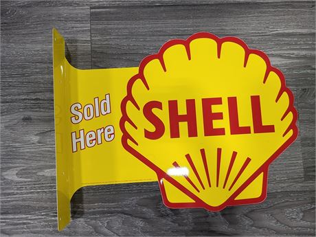 DOUBLE SIDED ‘SHELL SOLD HERE’ SIGN