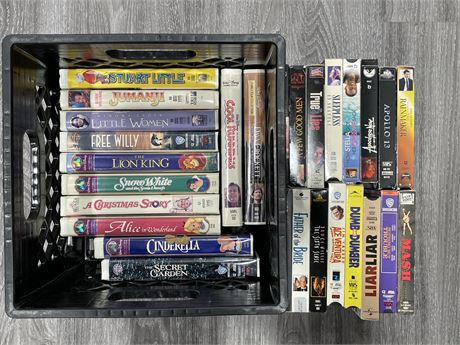 BOX OF VHS MOVIES