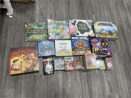 LOT OF 17 BOARD GAMES MOST SEALED