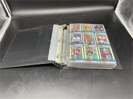 BINDER FULL OF TOPPS LATE 80’s / EARLY 90’s FOOTBALL CARDS