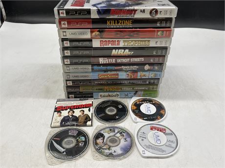 17 PSP GAMES (MOST GOOD CONDITION)