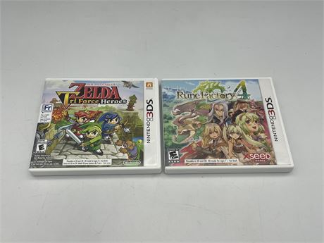 2 MISC 3DS GAMES (LIKE NEW)