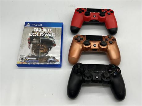 COD COLD WAR - PS4 & 3 PS4 CONTROLLERS (Controllers are untested)