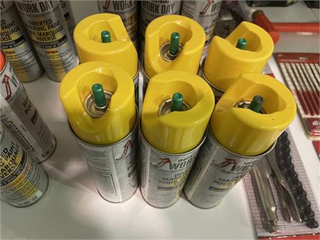 6 PACK INDUSTRIAL INVERTED SPRAY PAINT