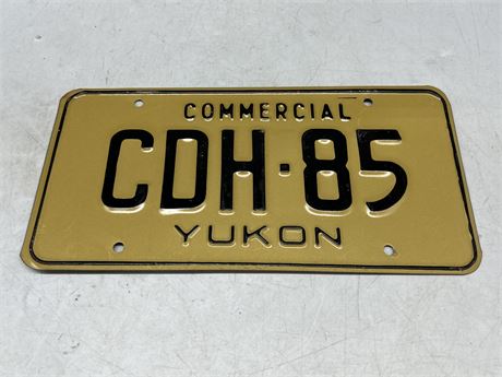 YUKON COMMERCIAL LICENSE PLATE