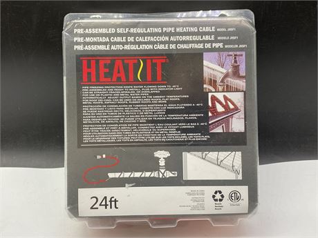HEAT IT PRE-ASSEMBLED SELF-REGULATING PIPE HEATING CABLE 24FT