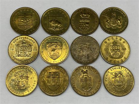 12 PROVINCE & TERRITORY COINS