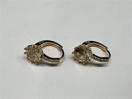 GOLD PLATED EARRINGS MARKED 925