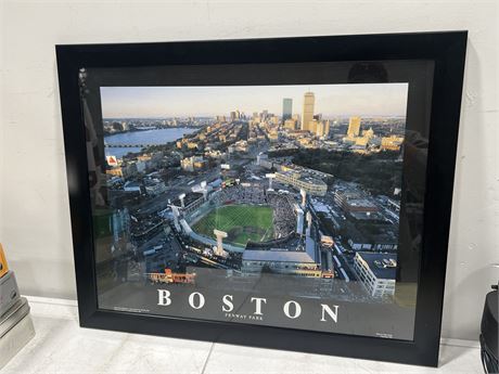 FRAMED FENWAY PARK RED SOX PICTURE (31”x25”)