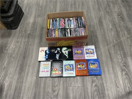 BOX OF ASSORTED DVD’S