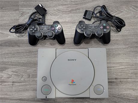 2 DUALSHOCK 2 CONTROLLERS & PS1 SYSTEM (No cords)
