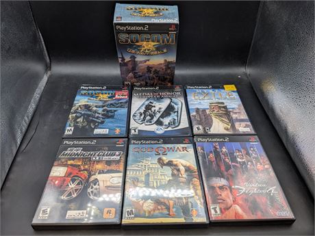 7 PS2 GAMES - VERY GOOD CONDITION